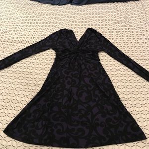 Purple and black patterned dress